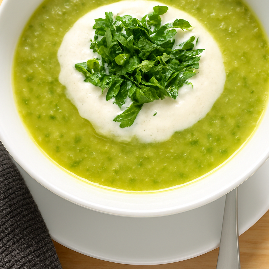 AIP-friendly Acorn Squash and Cauliflower Soup, gluten-free, dairy-free, nightshades-free, gut-healing, served in a bowl with fresh cilantro garnish