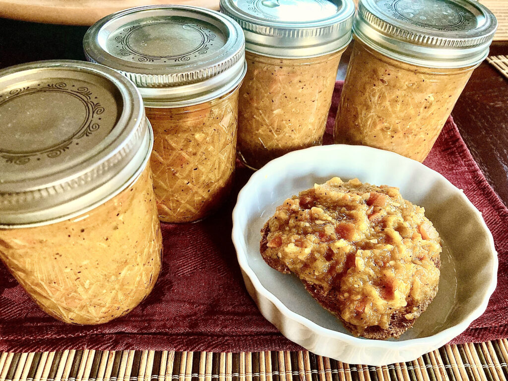 AIP-friendly Carrot and Zucchini Spread in a jar, made with carrots, zucchini, and no-tomato sauce. Perfect for an Autoimmune Protocol snack