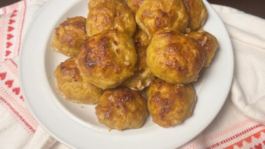 AIP Romanian Meatballs (Perisoare) in a bowl, a gluten-free AIP recipe for autoimmune health.