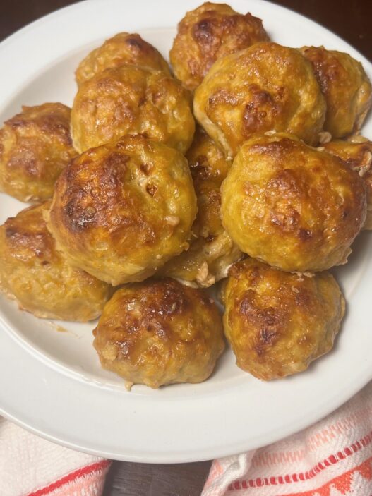 AIP Romanian Meatballs (Perisoare) in a bowl, a gluten-free AIP recipe for autoimmune health.