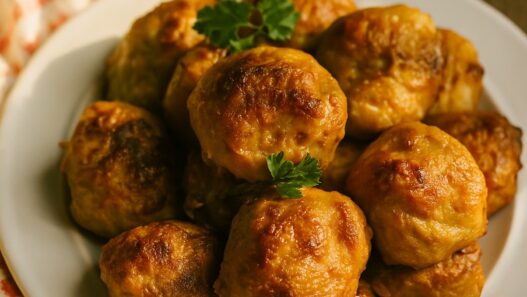 AIP Romanian Meatballs (Chiftelute) in a bowl, a gluten-free AIP recipe for autoimmune health.