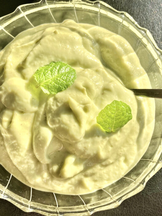 Mint, Avocado and Celery Ice Cream, dairy-free, sugar-free, the idea Autoimmune Protocol diet dessert!