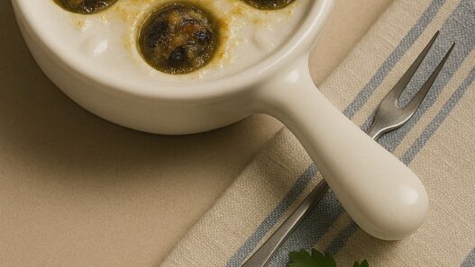 AIP Garlic Escargots served with fresh herbs and a drizzle of olive oil, showcasing a flavorful autoimmune-friendly dish
