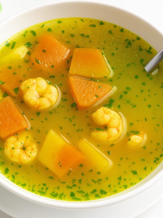 This Fish Shrimp and Green Papaya Soup combines nutrient-dense ingredients like green papaya, shrimp, fish, turmeric, and kale, creating a healthy, anti-inflammatory dish perfect for any time of the year.