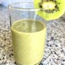 AIP-friendly kale, kiwi, mango, and banana smoothie, anti-inflammatory, packed with vitamins, antioxidants, and fiber, perfect for a healthy, nutrient-dense drink.