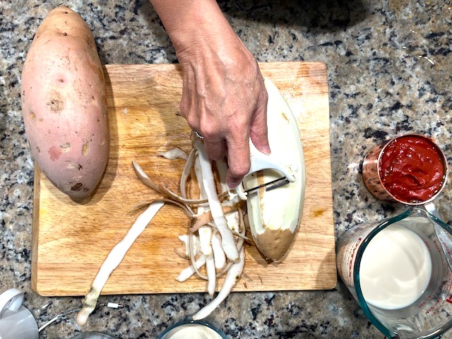 Turkey and Sweet Potato Moussaka nightshades-free sweet potatoes, perfect for an autoimmune protocol diet.