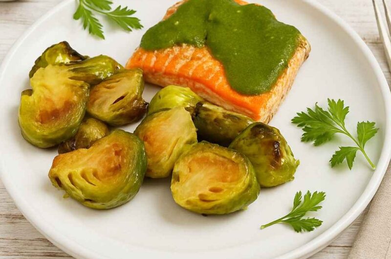 ROASTED BRUSSEL SPROUTS WITH APPLE CIDER VINEGAR AND MAPLE SYRUP