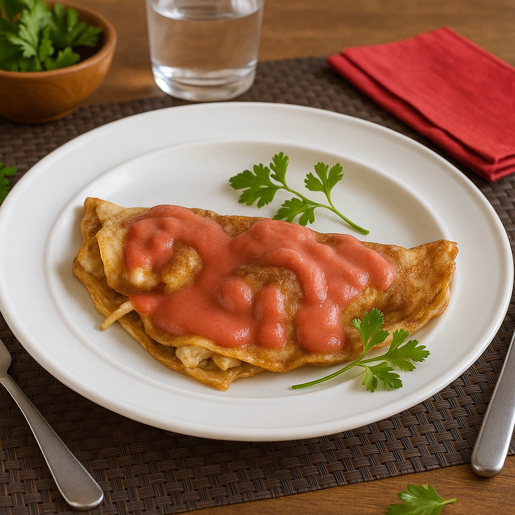 Savory Crepes, AIP compliant, gluten-free, dairy-free, and nightshade-free, topped with notomato sauce and perfect for autoimmune-friendly meals.