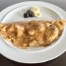 Blueberries and banana crepes, gluten-free, dairy-free, perfect breakfast or dessert.