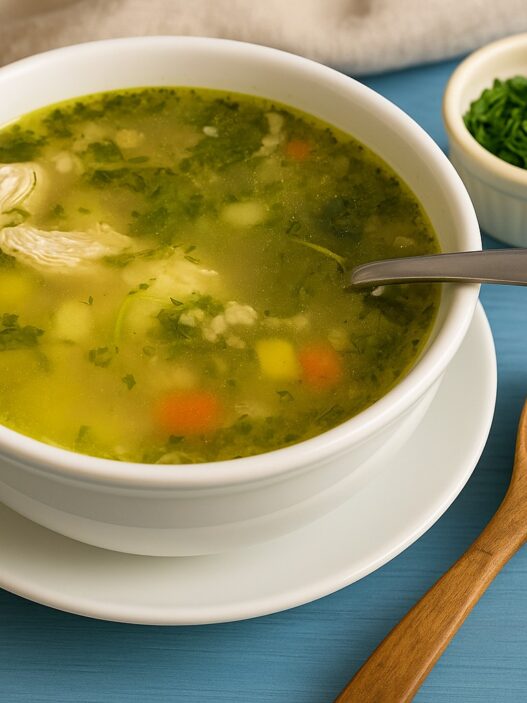 Chicken Soup/Borscht with tender chicken, vibrant root vegetables, and a gut-healing, nutrient-rich bone broth, perfect for the chronic diseases healing.