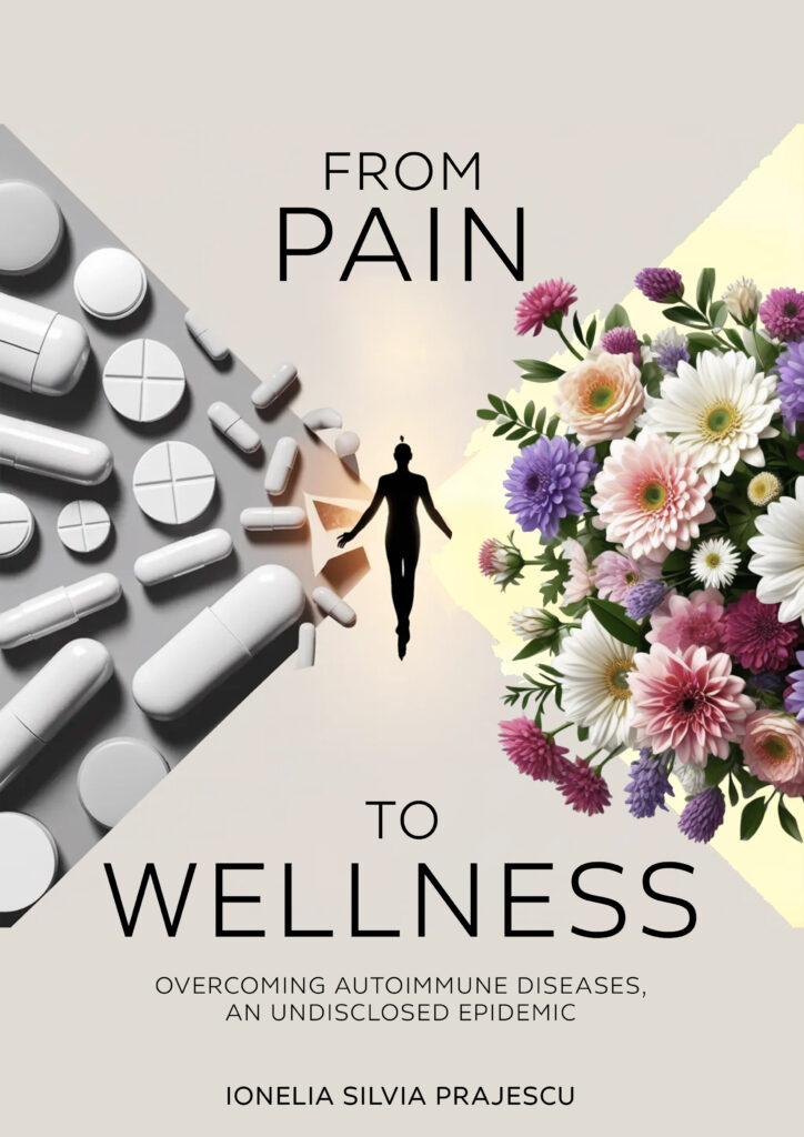 Cover of 'From Pain to Wellness' book, guiding readers through the AIP journey towards healing and wellness.