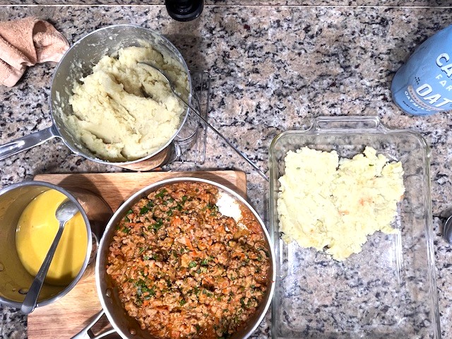 Gluten-free, Dairy-free, Nightshades-free  and egg-free Turkey and Sweet Potato Moussaka, a healthy diet for Autoimmune Wellness Journey. A Paleo Diet.