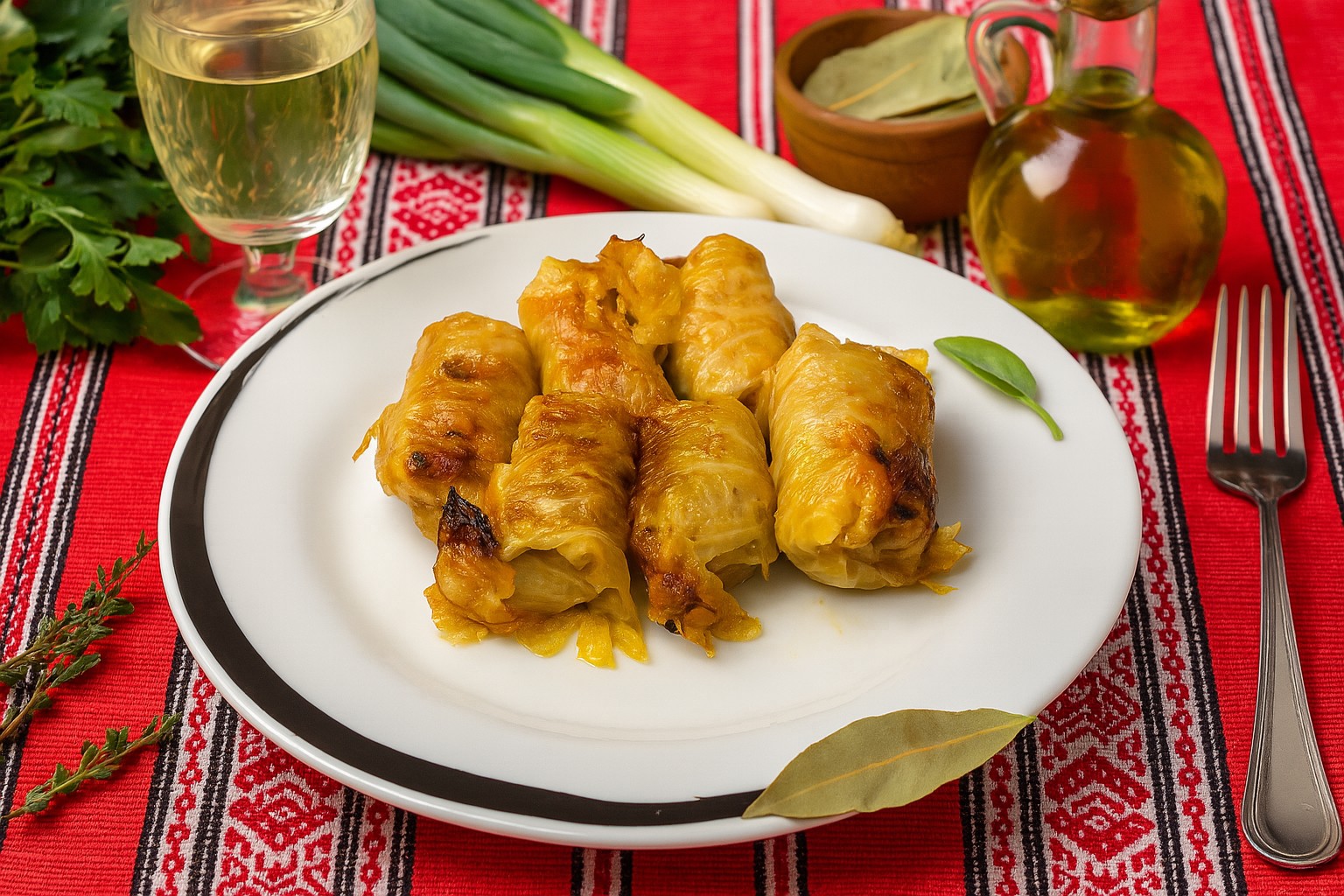 Romanian Cabbage Rolls (Sarmale) on a plate – gluten-free, dairy-free, traditional Romanian recipe, perfect for healthy diets.