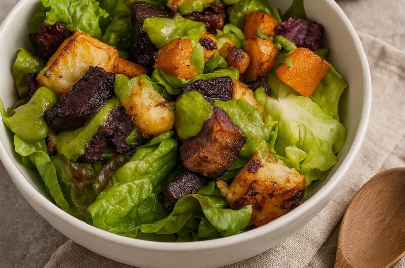 Salad and Roasted Root Veggies Salad