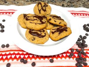 Chocolate Tigernut Bliss cookies on a plate, perfect for AIP Reintroduction, dairy-free, gluten-free, and a healthy dessert option.