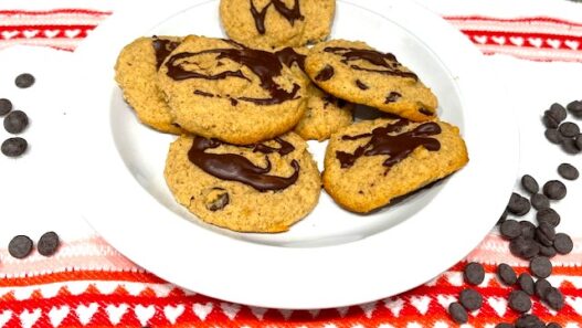 Chocolate Tigernut Bliss cookies on a plate, perfect for AIP Reintroduction, dairy-free, gluten-free, and a healthy dessert option.