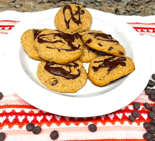 Chocolate Tigernut Bliss cookies on a plate, perfect for AIP Reintroduction, dairy-free, gluten-free, and a healthy dessert option.