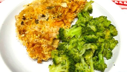 Tastiest Chicken Breast Schnitzel with roasted broccoli, a healthy, gluten-free, dairy-free, and egg-free dish for the Autoimmune diet.