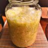 Homemade AIP Sauerkraut in a jar, fermented for gut health and rich in probiotics, perfect for autoimmune-friendly diets.