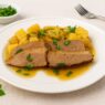 Best AIP Mouth-Melting Brisket with Sweet Potatoes and Herbs. Gluten free, dairy free, soy free, nightshade free, and paleo friendly. Slow-baked tender beef with apple cider vinegar and fresh parsley.