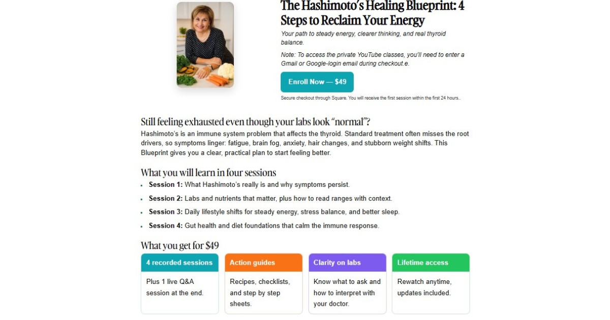Hashimoto’s Healing Blueprint Black Friday Offer
